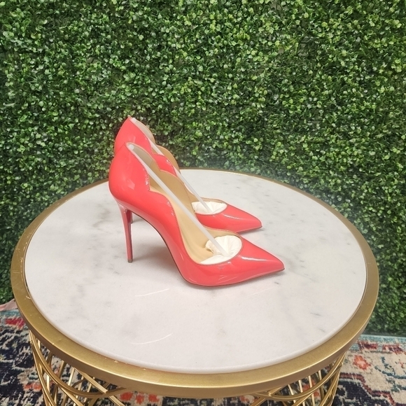 Christian Louboutin Hot Chick 100 Patent Leather Pumps CL Red Bottoms - Picture 7 of 14